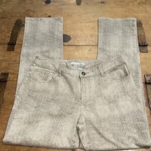 Chico's Platinum Snakeskin Jeans Women's Size 1